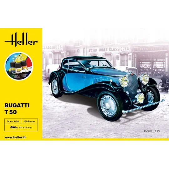 STARTER KIT Bugatti T 50, 1/24 - Heller 56706