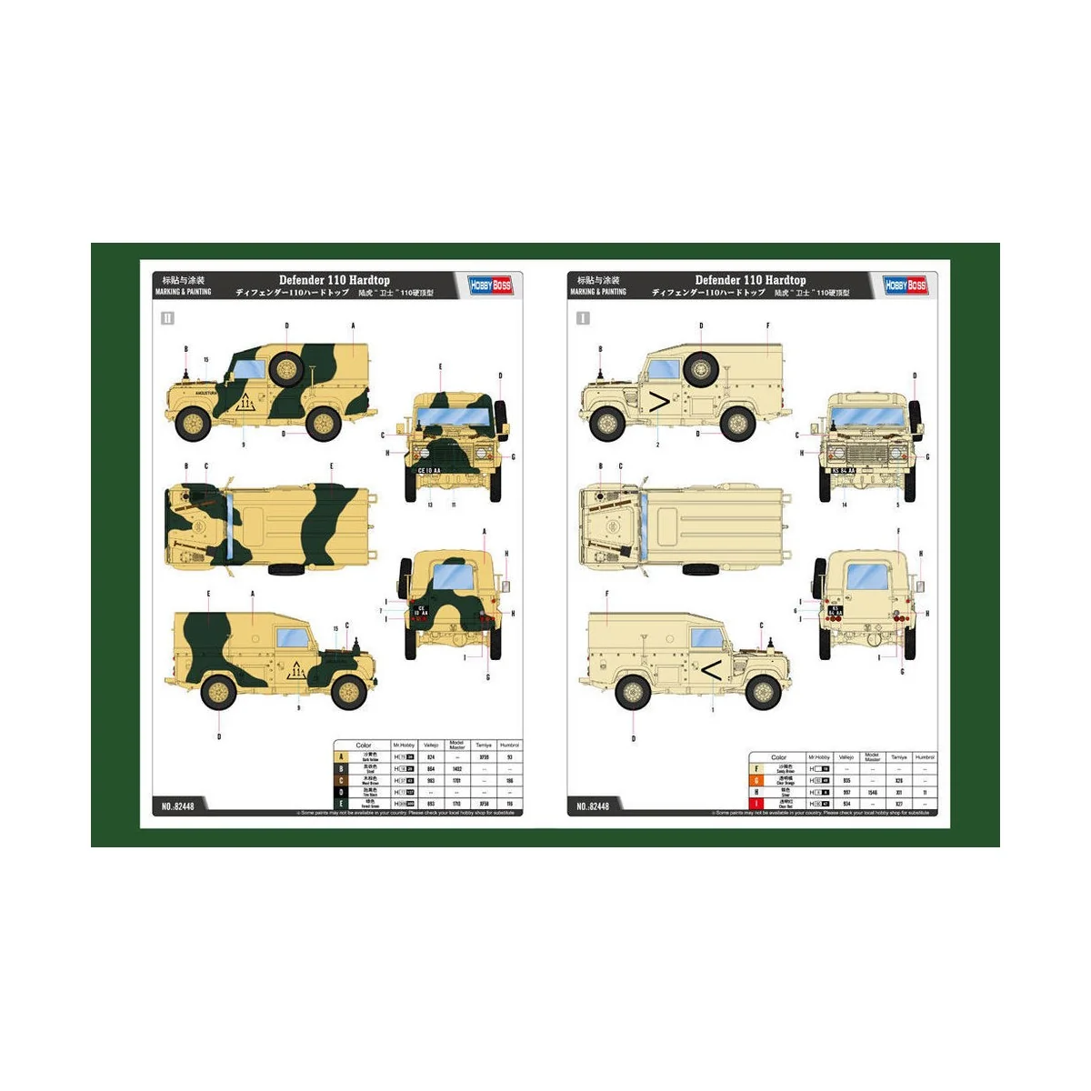 Defender110 HardTop, 1/35 - Hobby Boss 82448