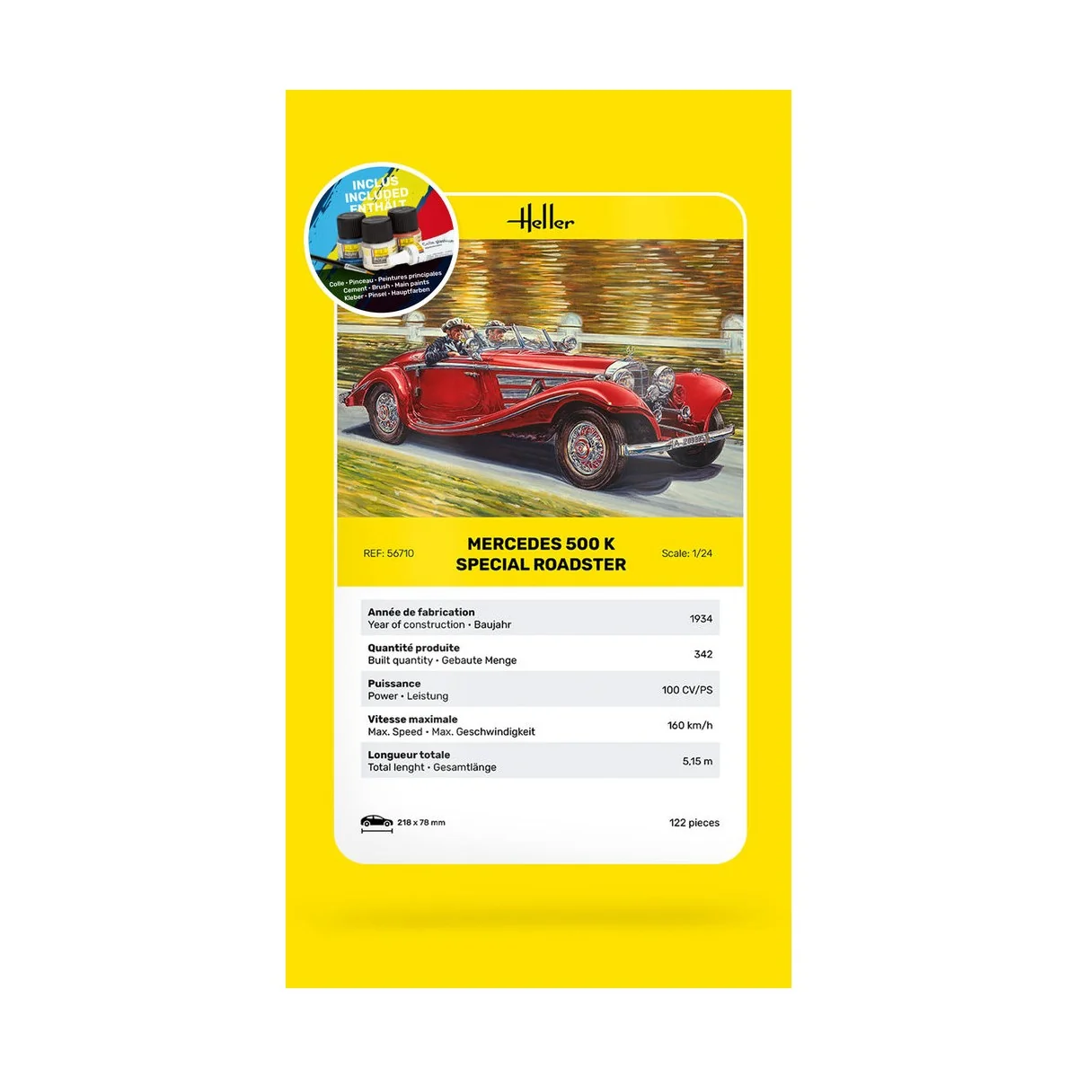 STARTER KIT 500 K Special Roadster, 1/24 - Heller 56710