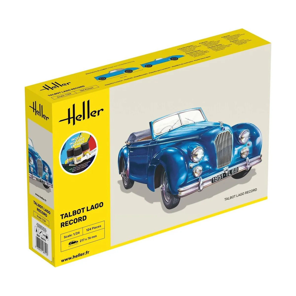 STARTER KIT Talbot Lago Record, 1/24 - Heller 56711 STARTER KIT Talbot Lago Record, 1/24 - Heller 56711