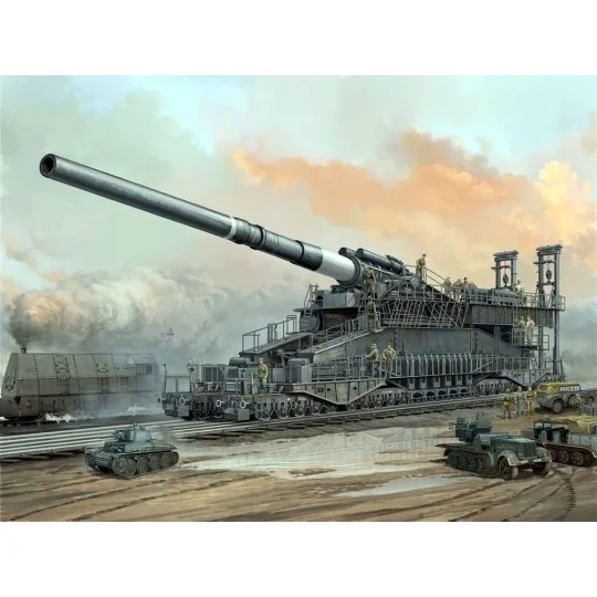 German 80cm K(E) railway gun Dora, 1/72 - Hobby Boss 82911