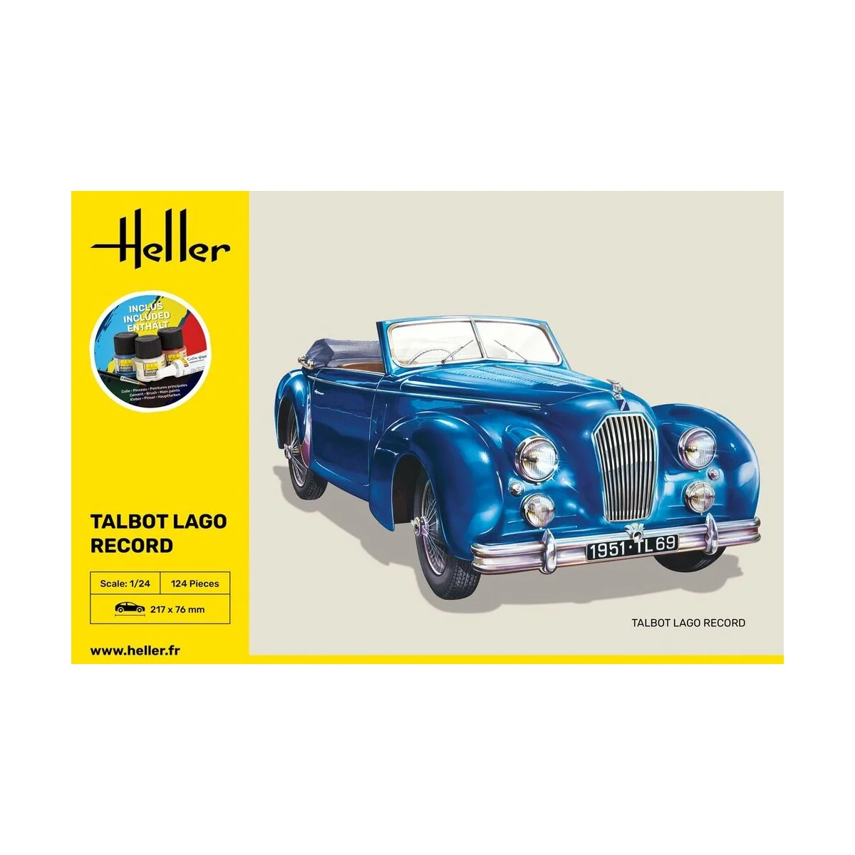 STARTER KIT Talbot Lago Record, 1/24 - Heller 56711 STARTER KIT Talbot Lago Record, 1/24 - Heller 56711