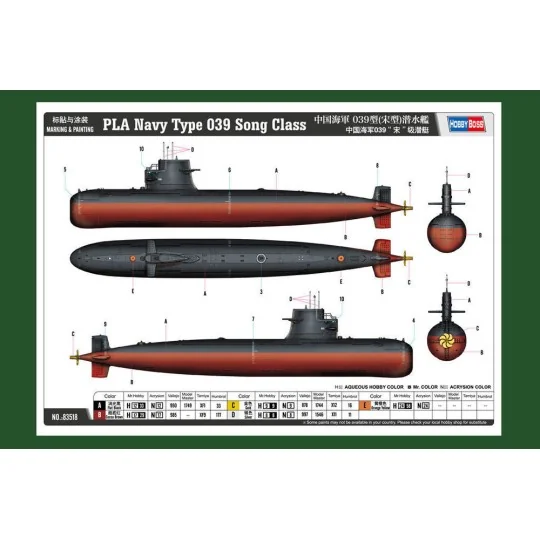 PLA Navy Type 039 Song Class - Hobby Boss 83518