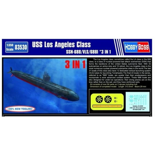 USS Los Angeles Class SSN-688/VLS/688I, 1/350 - Hobby Boss 83530 USS Los Angeles Class SSN-688/VLS/688I, 1/350 - Hobby Boss 83530