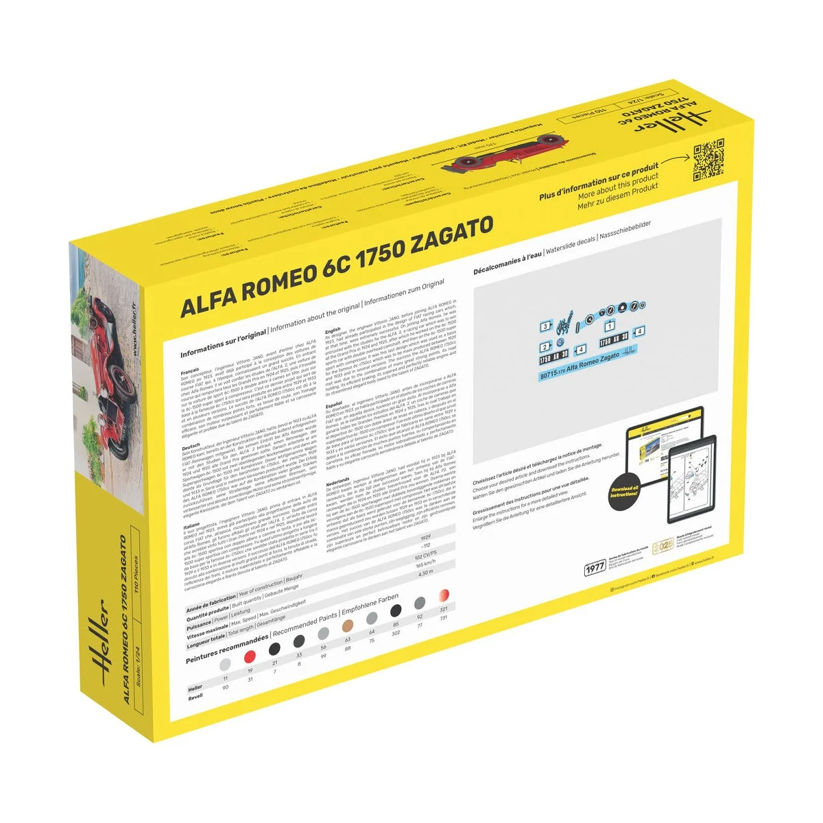 STARTER KIT Alfa Romeo 6C 1750 Zagato - Heller 56715