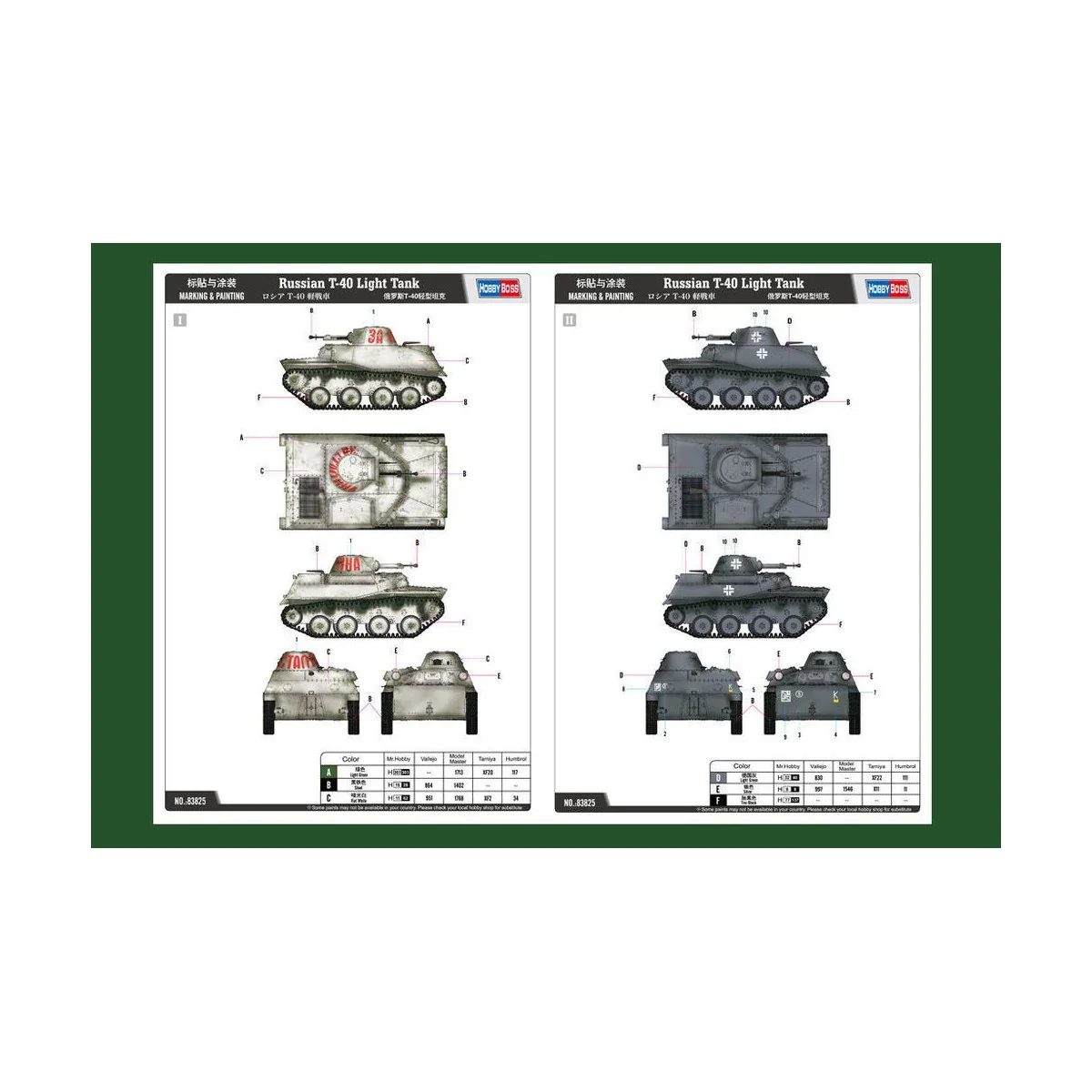 Russian T-40 Light Tank - Hobby Boss 83825