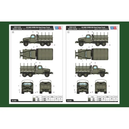 US GMC CCKW-352 Steel Cargo Truck, 1/35 - Hobby Boss 83831