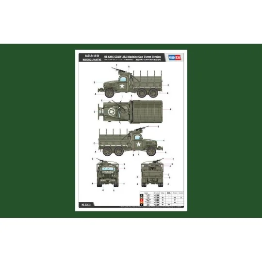 US GMC CCKW-352 Machine Gun Turret Versi, 1/35 - Hobby Boss 83833