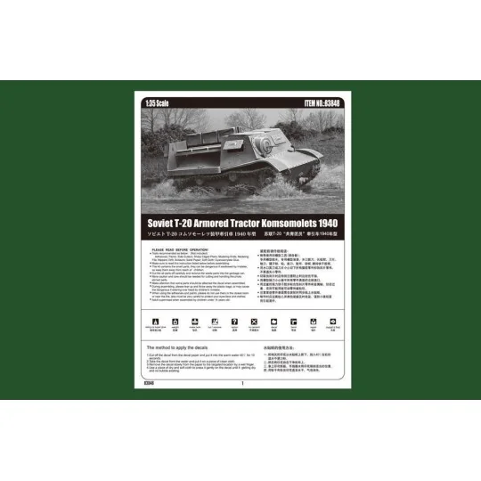 Soviet T-20 Armored Tractor Komsomolets 1940 - Hobby Boss 83848