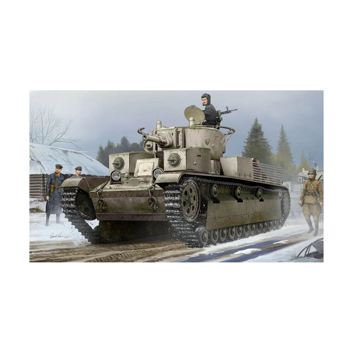 Soviet T-28 Medium Tank (Riveted), 1/35 - Hobby Boss 83853 Soviet T-28 Medium Tank (Riveted), 1/35 - Hobby Boss 83853