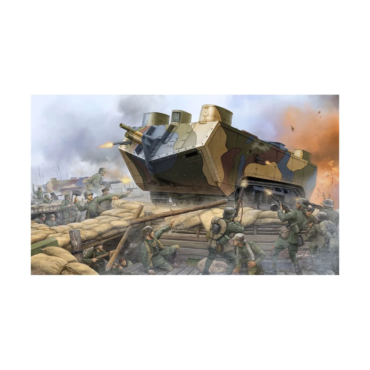 Hobby Boss - French Saint-Chamond Heavy Tank-Early - 83858