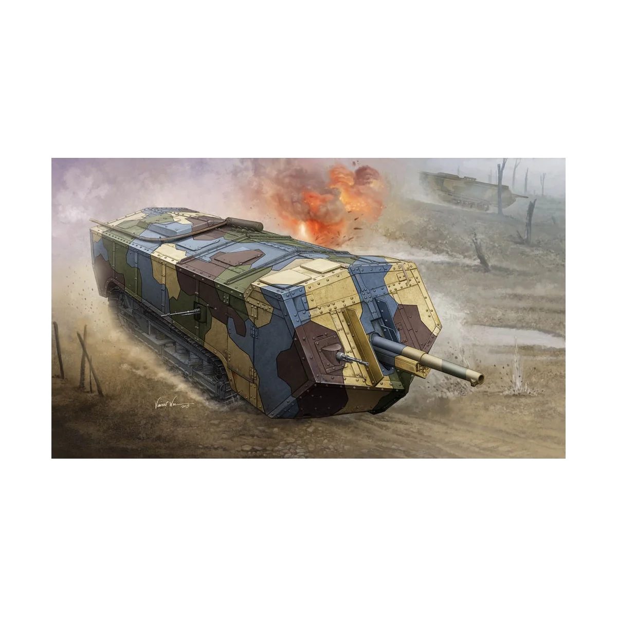 Hobby Boss - French Saint-Chamond Heavy Tank-Medium - 83859