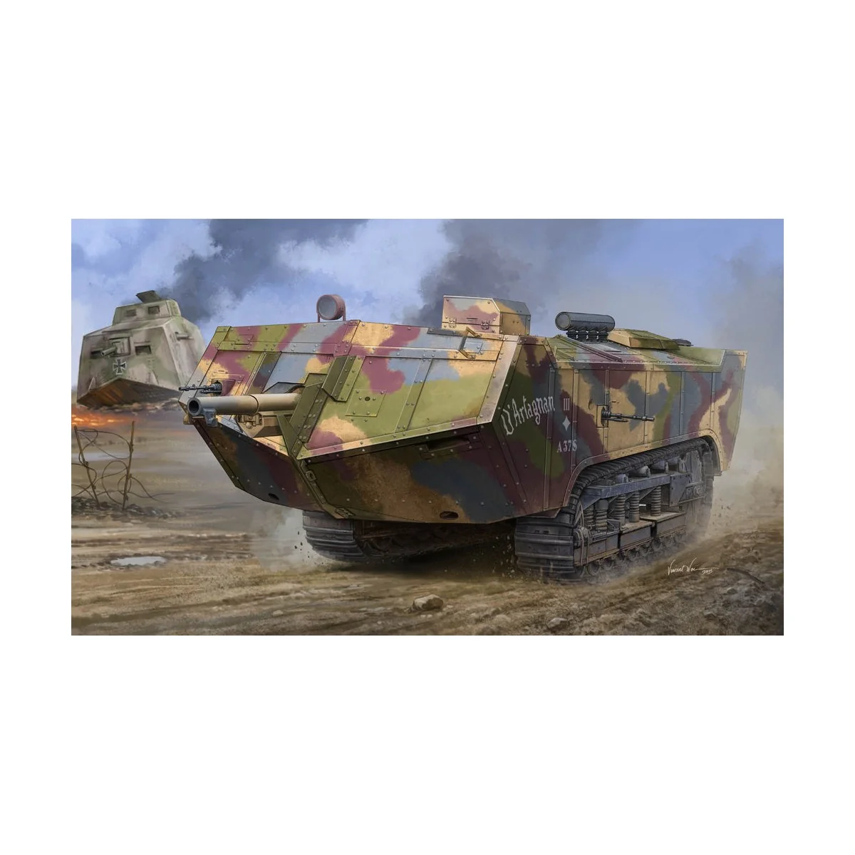 French Saint-Chamond Heavy Tank-Late, 1/35 - Hobby Boss 83860