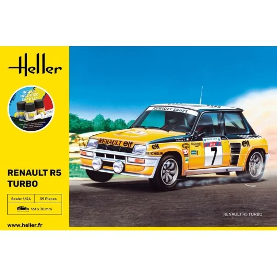 STARTER KIT Renault R5 Turbo, 1/24 - Heller 56717 STARTER KIT Renault R5 Turbo, 1/24 - Heller 56717
