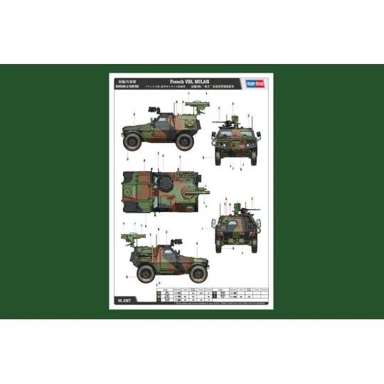 French VBL MILAN, 1/35 - Hobby Boss 83877 French VBL MILAN, 1/35 - Hobby Boss 83877
