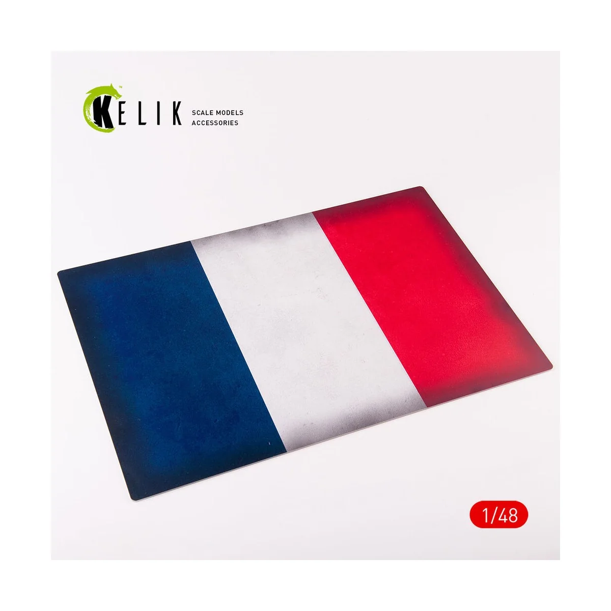 France Flag - Acrylic 3 mm (410 x 270 mm) (410 g), 1/48 - Kelik KS4...