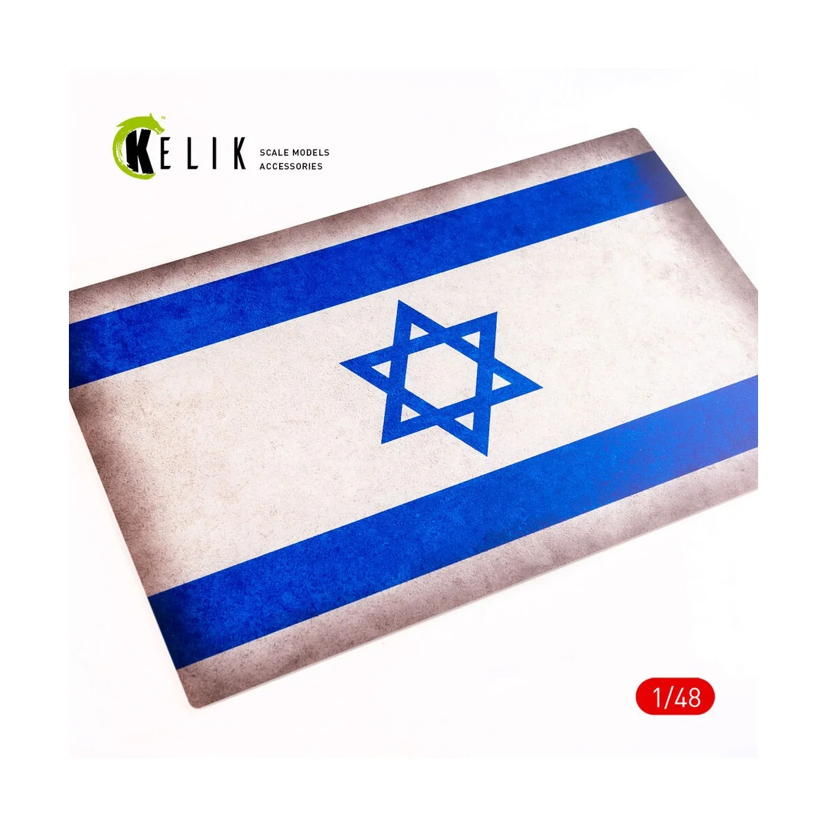 Israel Flag - Base - Acrylic 3 mm (410 x 270 mm) (410 g) (1/72 - 1/...