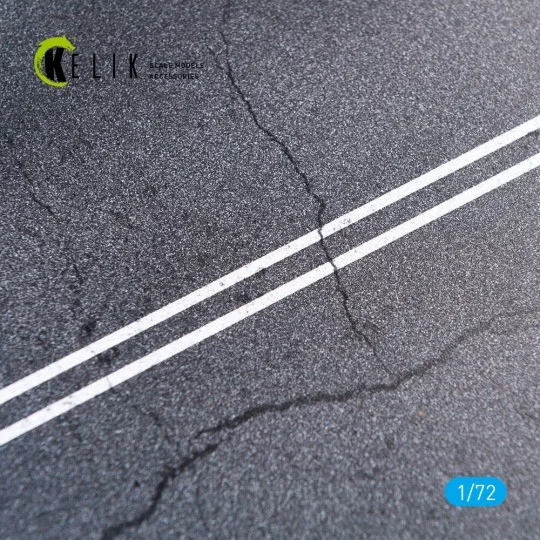 Asphalt road - Base - Acrylic 3 mm (180 x 214 mm) (130 g), 1/72 - K...