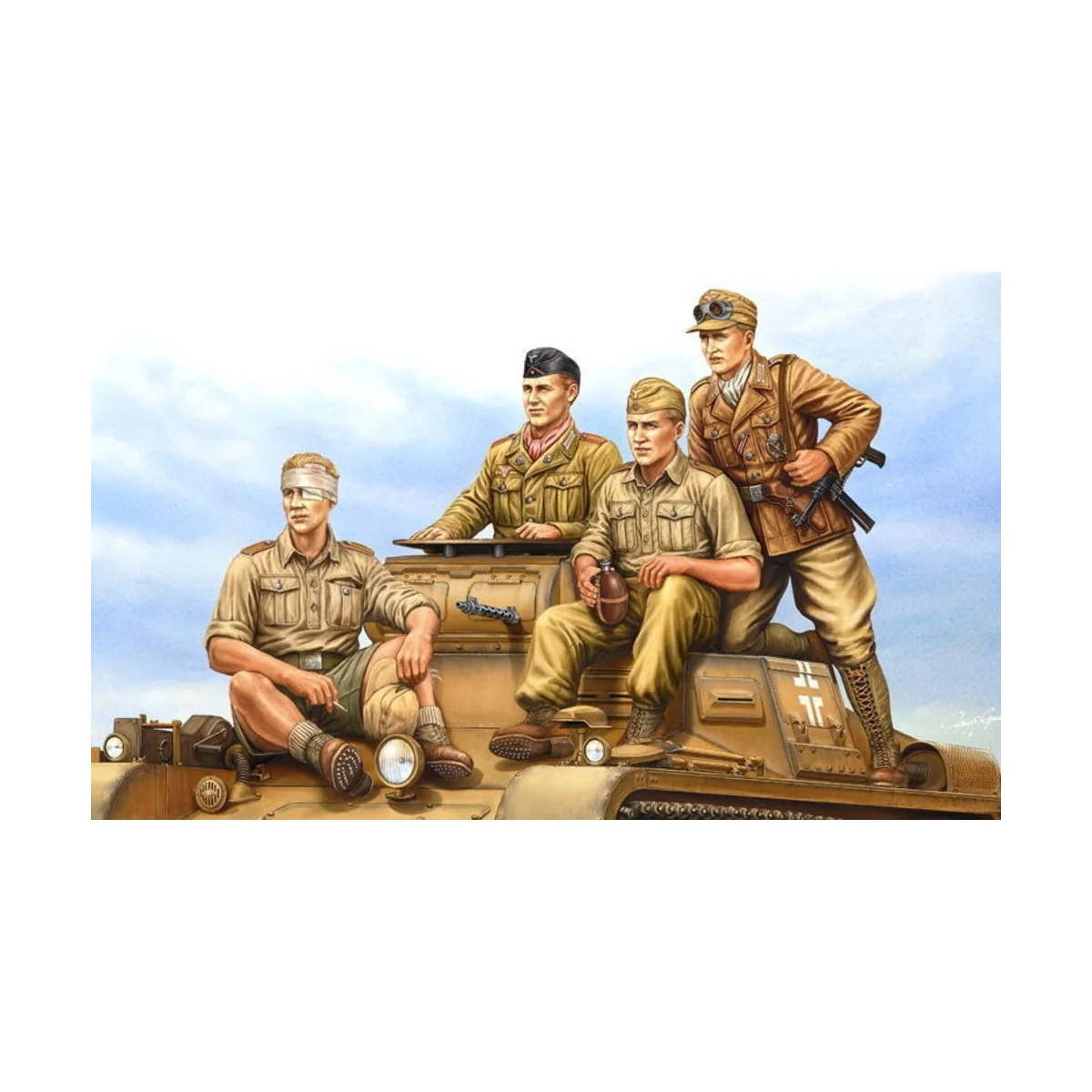 German Tropical Panzer Crew - Hobby Boss 84409
