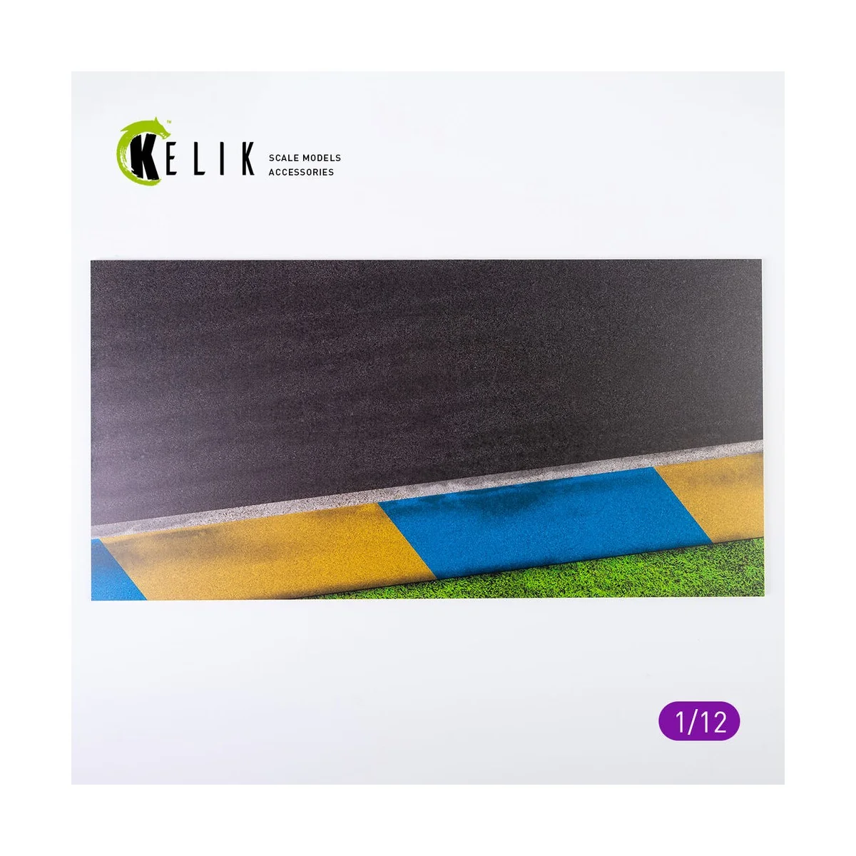 Asphalt road Moto race track type 1 Base - Acrylic 3 mm (180 x 357 ...