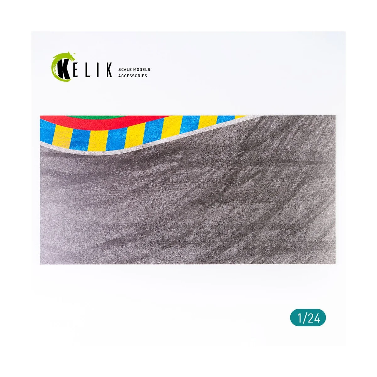 Asphalt road 24 Hours of Le Mans Turn Base - Acrylic 3 mm (180 x 35...