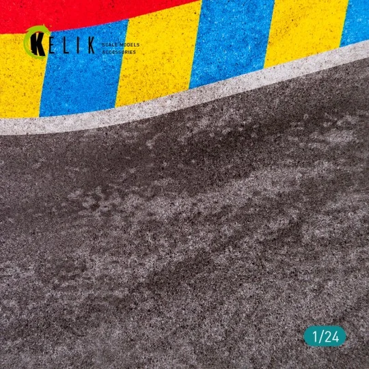 Asphalt road 24 Hours of Le Mans Turn Base - Acrylic 3 mm (180 x 35...