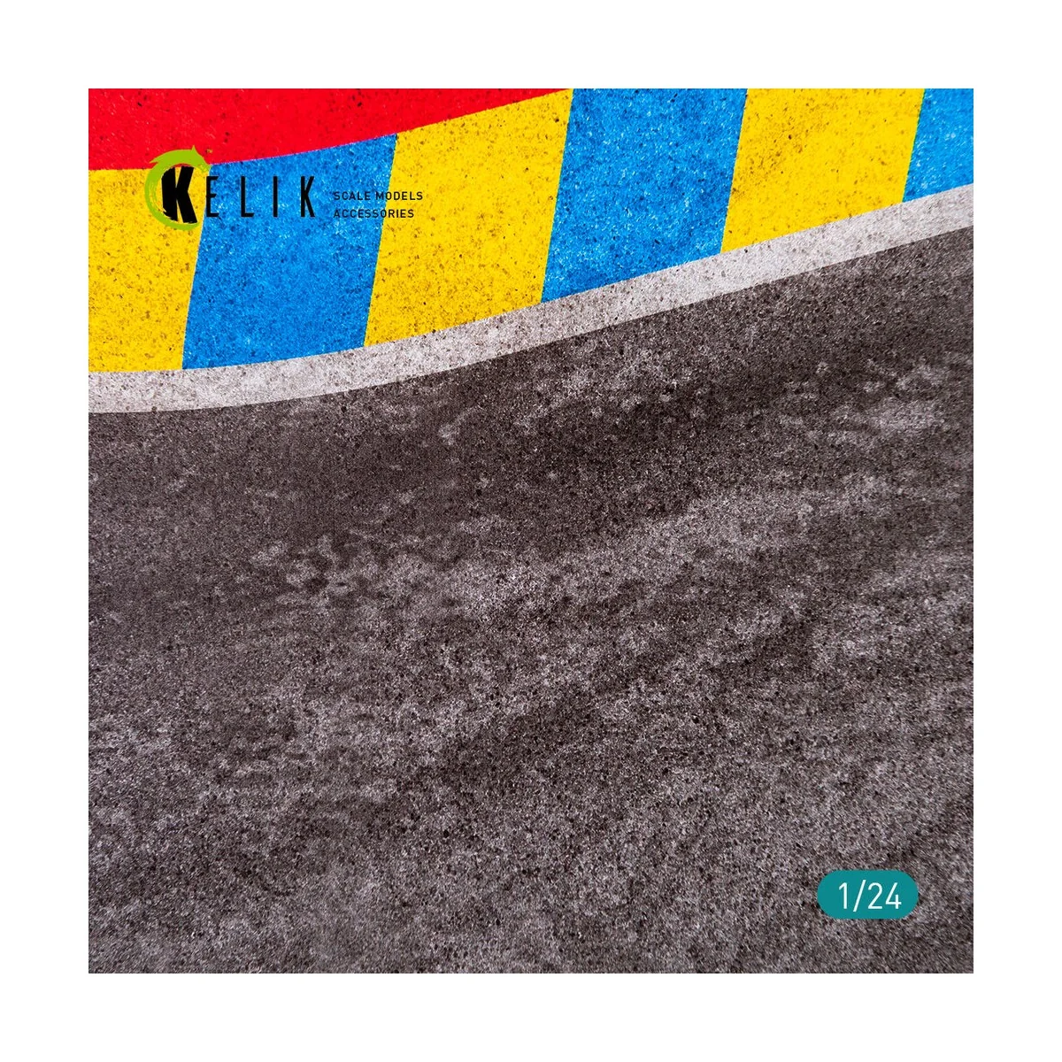 Asphalt road 24 Hours of Le Mans Turn Base - Acrylic 3 mm (180 x 35...