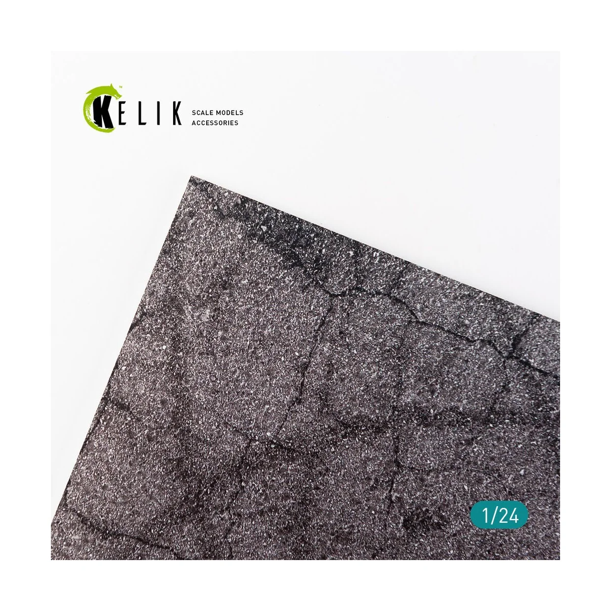 Cracked asphalt Base - Acrylic 3 mm (180 x 357 mm) (210 g), 1/24 - ...