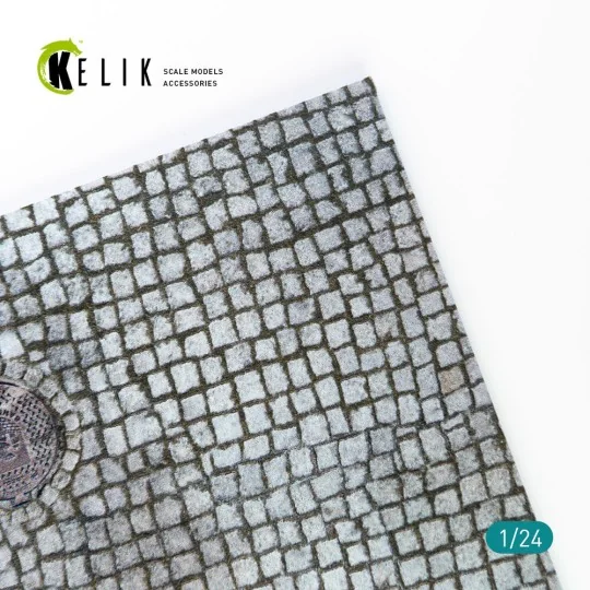 Paving stone road Base - Acrylic 3 mm (180 x 357 mm) (210 g), 1/24 ...