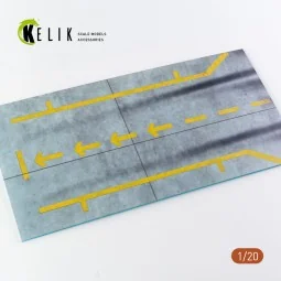 Pit-F1 Pitstop Type 1 Base - Acrylic 3 mm (180 x 357 mm) (210 g) (1...