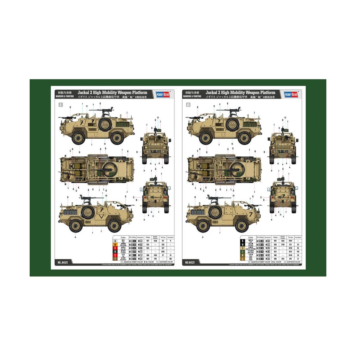 Jackal 2 High Mobility Weapon Platform, 1/35 - Hobby Boss 84521