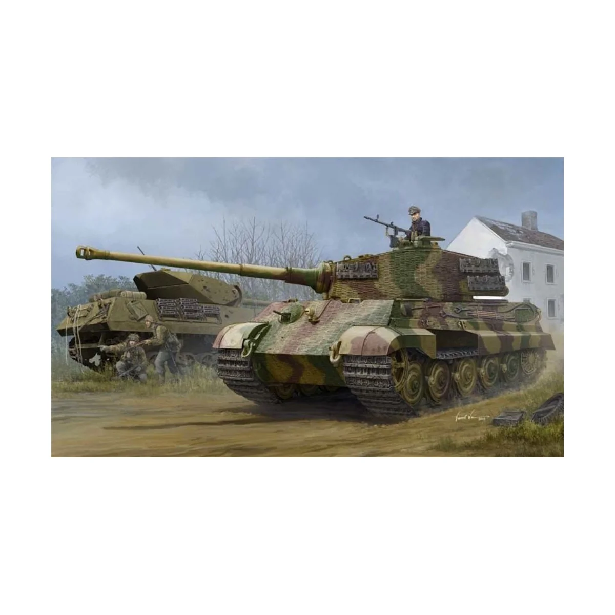 Pz.Kpfw.VI Sd.Kfz.182 Tiger II (Henschel 1944 Production) w/Zimmeri...