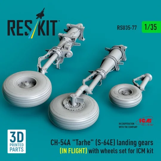 CH-54A Tarhe(S-64E) landing gear (IN FLIGHT) with wheels set for IC...
