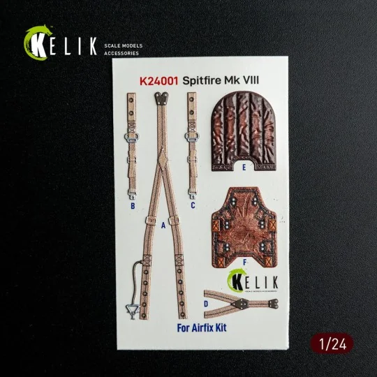 Spitfire Mk VIII interior 3D decals for Airfix kit, 1/24 - Kelik K2...