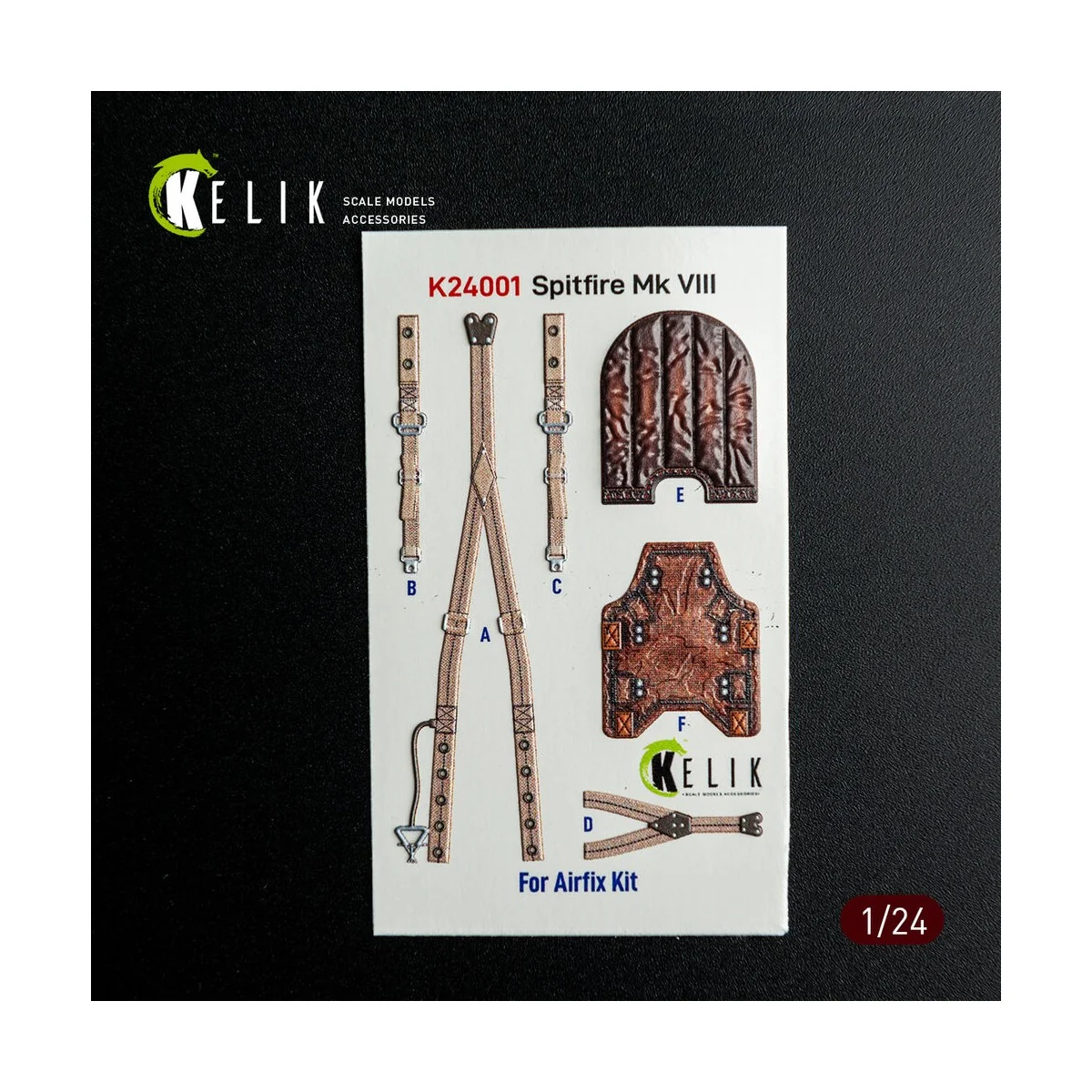 Spitfire Mk VIII interior 3D decals for Airfix kit, 1/24 - Kelik K2...