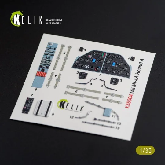 Mi-4 interior 3D decals for Trumpeter kit, 1/35 - Kelik K35004