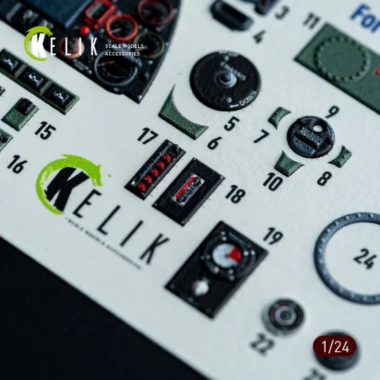 Spitfire Mk VIII interior 3D decals for Airfix kit, 1/24 - Kelik K2...