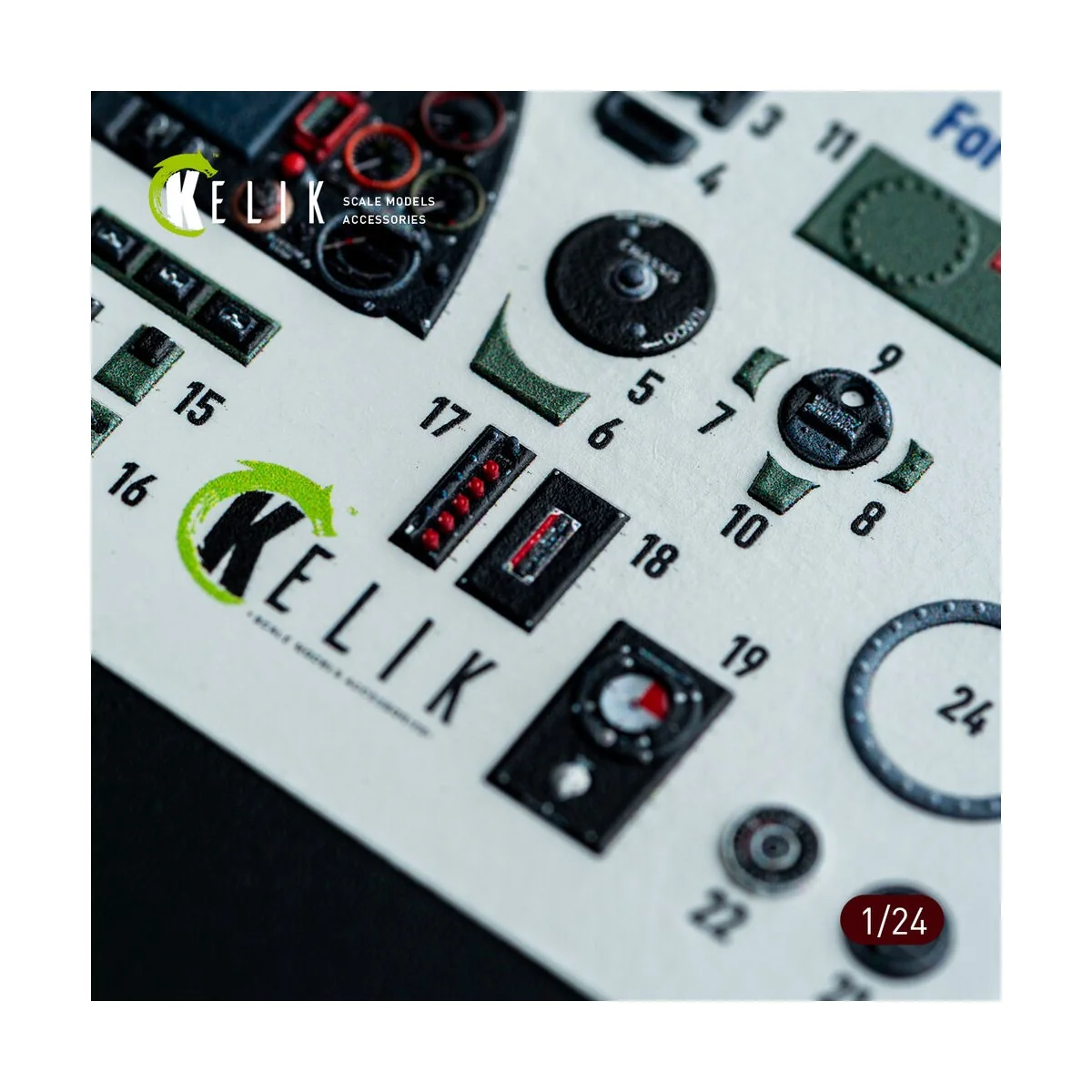 Spitfire Mk VIII interior 3D decals for Airfix kit, 1/24 - Kelik K2...