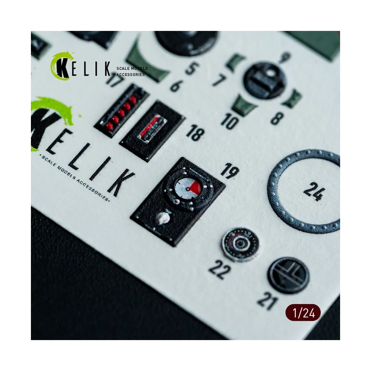 Spitfire Mk VIII interior 3D decals for Airfix kit, 1/24 - Kelik K2...