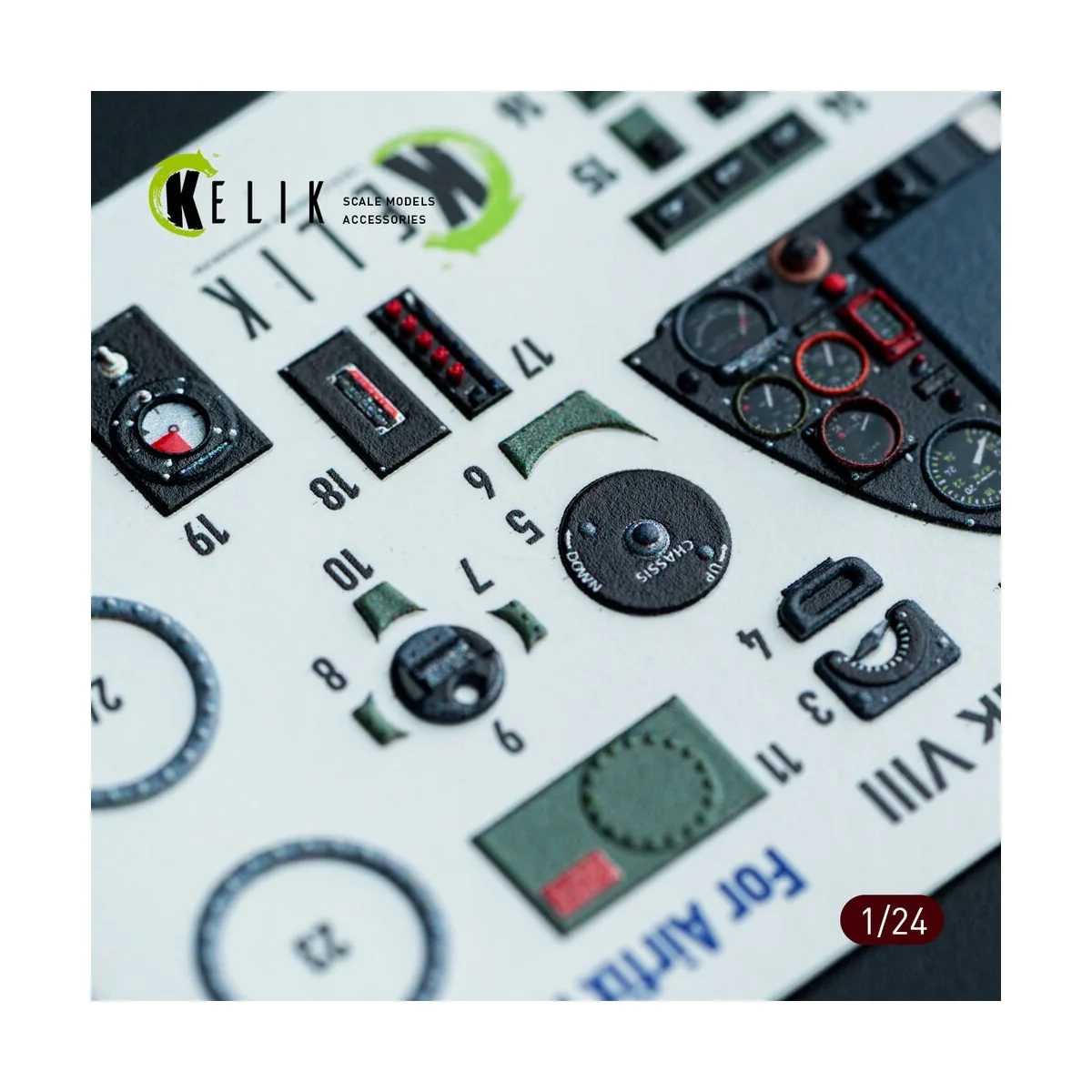 Spitfire Mk VIII interior 3D decals for Airfix kit, 1/24 - Kelik K2...