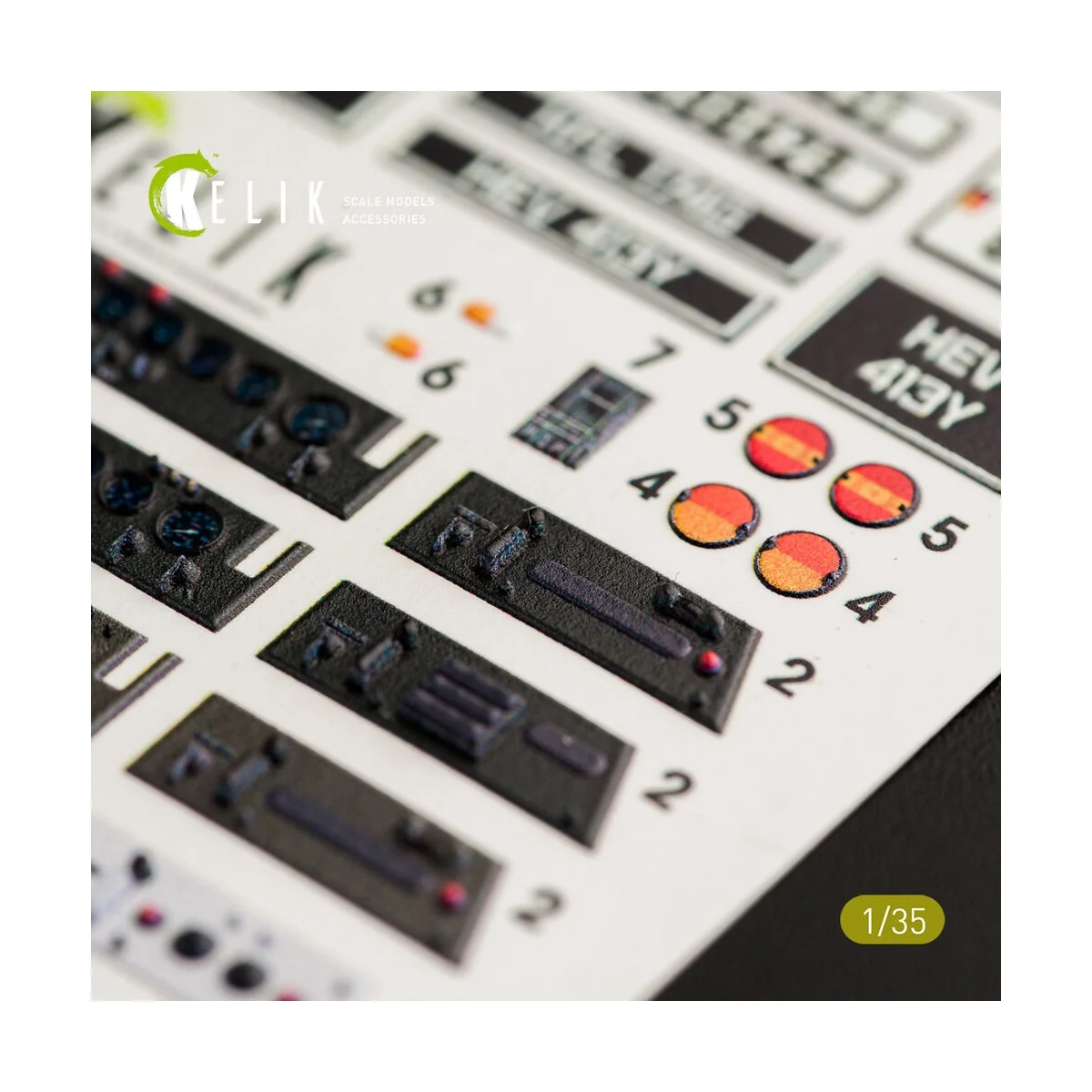 Unimog 404 interior 3D decals for ICM kit, 1/35 - Kelik K35008