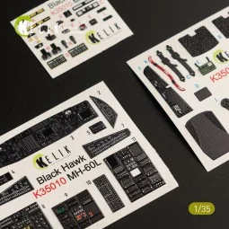 MH-60L Black Hawk interior 3D decals for Kitty Hawk / Zimimodel kit...