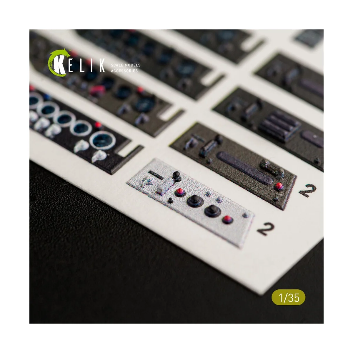 Unimog 404 interior 3D decals for ICM kit, 1/35 - Kelik K35008