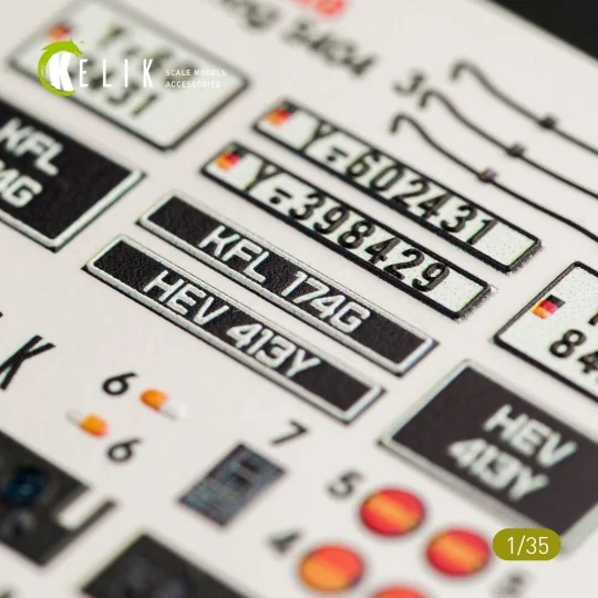 Unimog 404 interior 3D decals for ICM kit, 1/35 - Kelik K35008