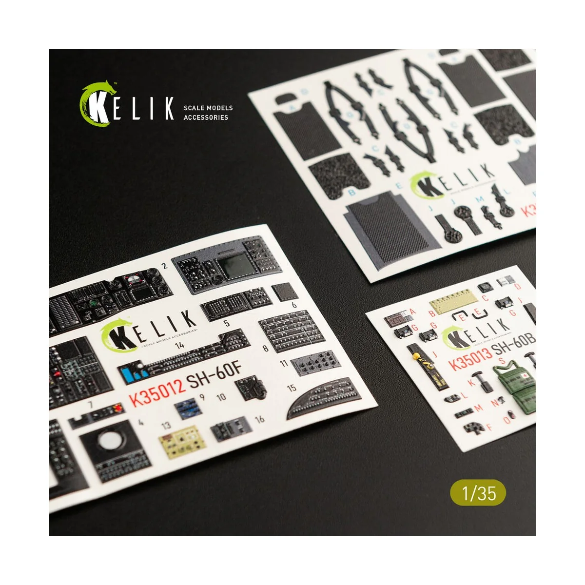 SH-60F Ocean Hawk interior 3D decals for Kitty Hawk / Zimimodel kit...