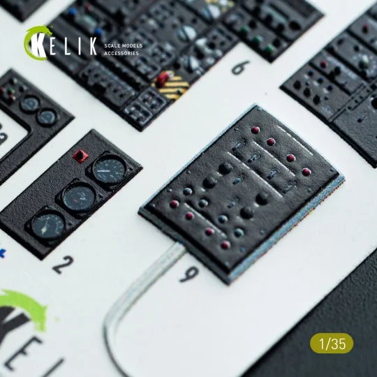 CH-54A Tarhe interior 3D decals for ICM kit, 1/35 - Kelik K35009