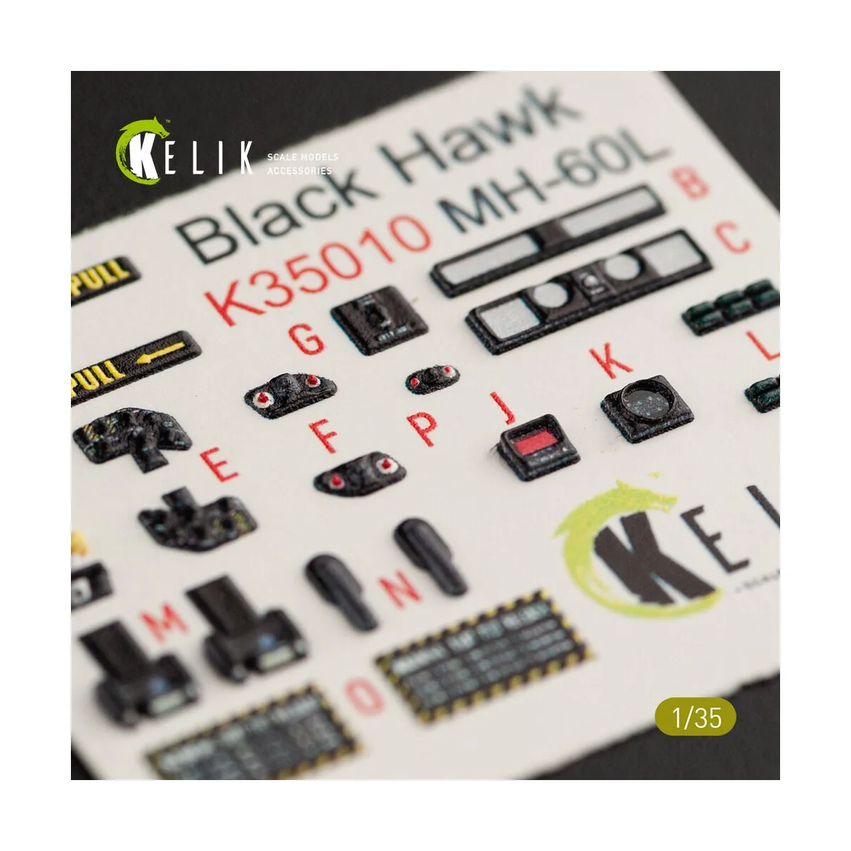 MH-60L Black Hawk interior 3D decals for Kitty Hawk / Zimimodel kit...