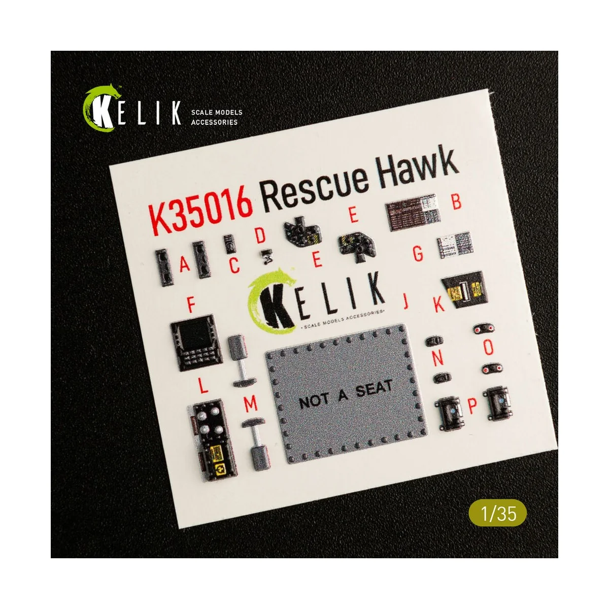 HH-60H Rescue Hawk interior 3D decals for Kitty Hawk / Zimimodel ki...