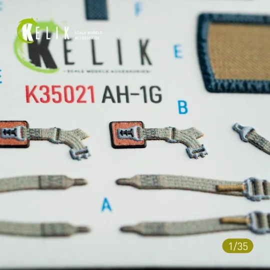 AH-1G Cobra interior 3D decals for ICM kit, 1/35 - Kelik K35021