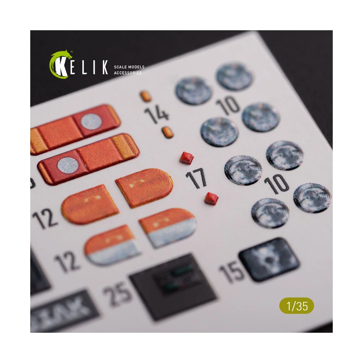 Kozak-001 Ukrainian MRAP 3D decals for ICM kit, 1/35 - Kelik K35022